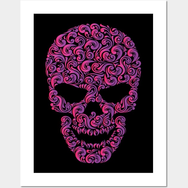 Skull Ornament Wall Art by Velvet Love Design 